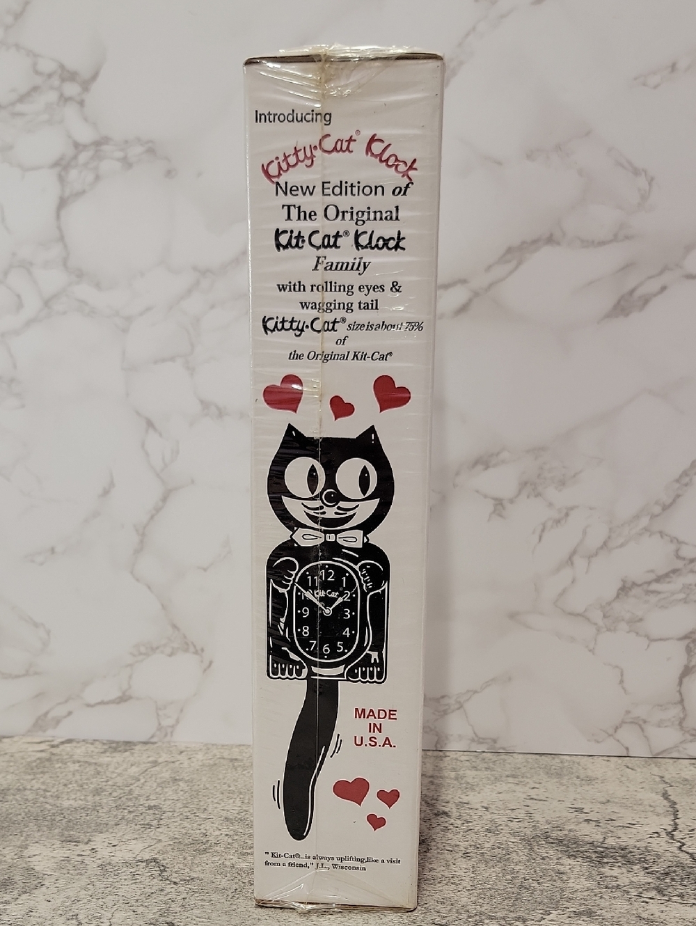 Vintage 1996 Black Kitty-Cat Klock Clock New in the box - Picture 3 of 7